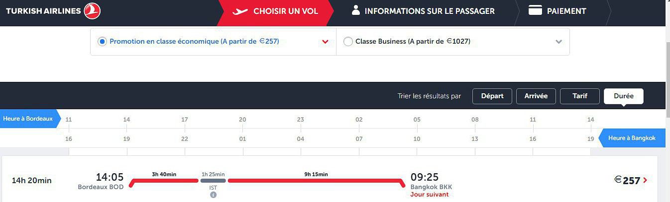 Combien de temps à l avance acheter un billet aller retour pour Ubon