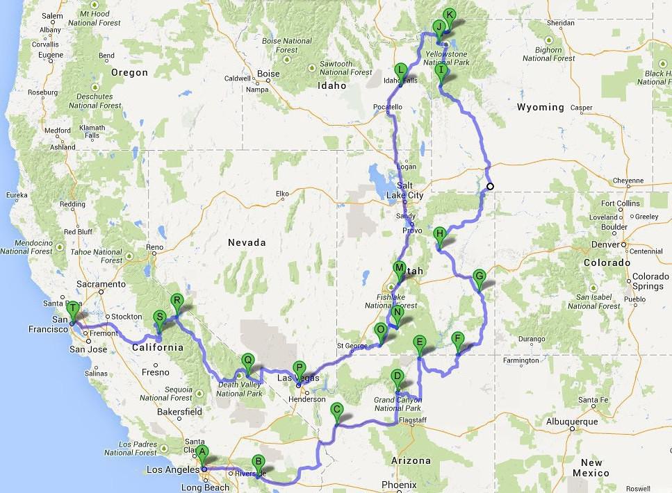 Road trip de 4 semaines Los Angeles Yellowstone San Francisco Forum ÉtatsUnis Voyage Forum