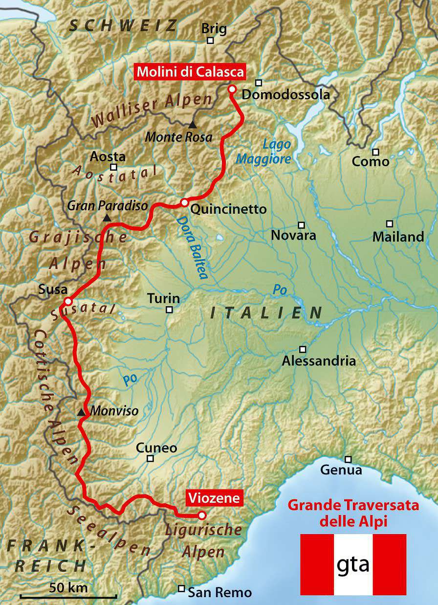 GTA (Grande Traversata delle Alpi) via Alpina | Trek, randonnée