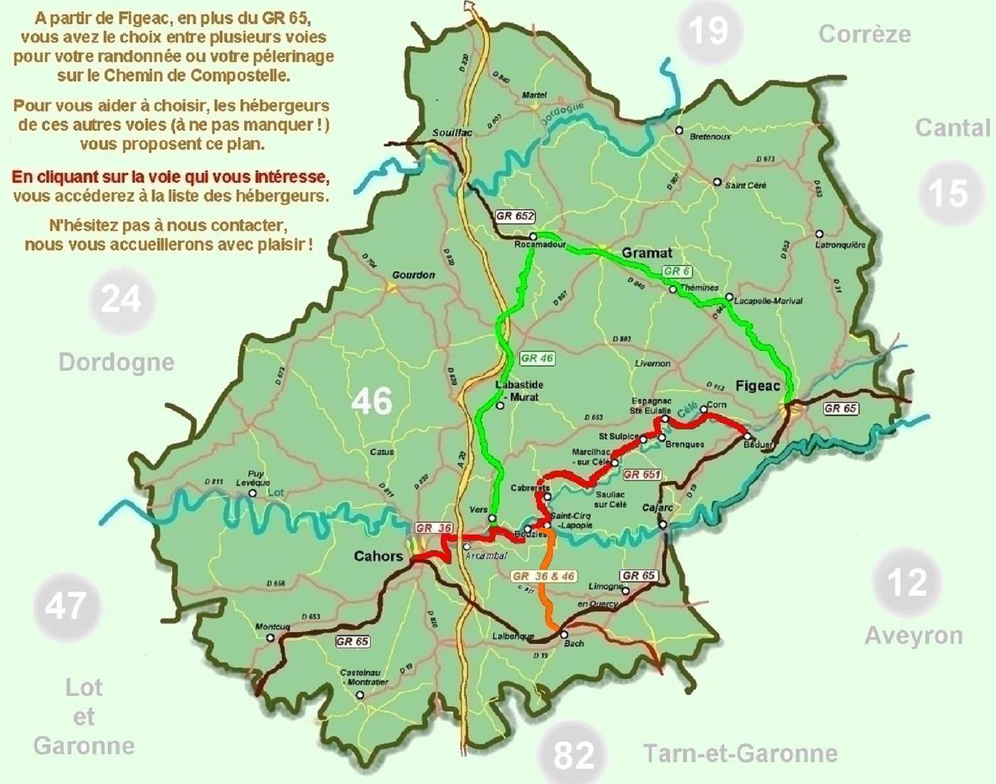 Chemin De Compostelle à Partir De Cahors