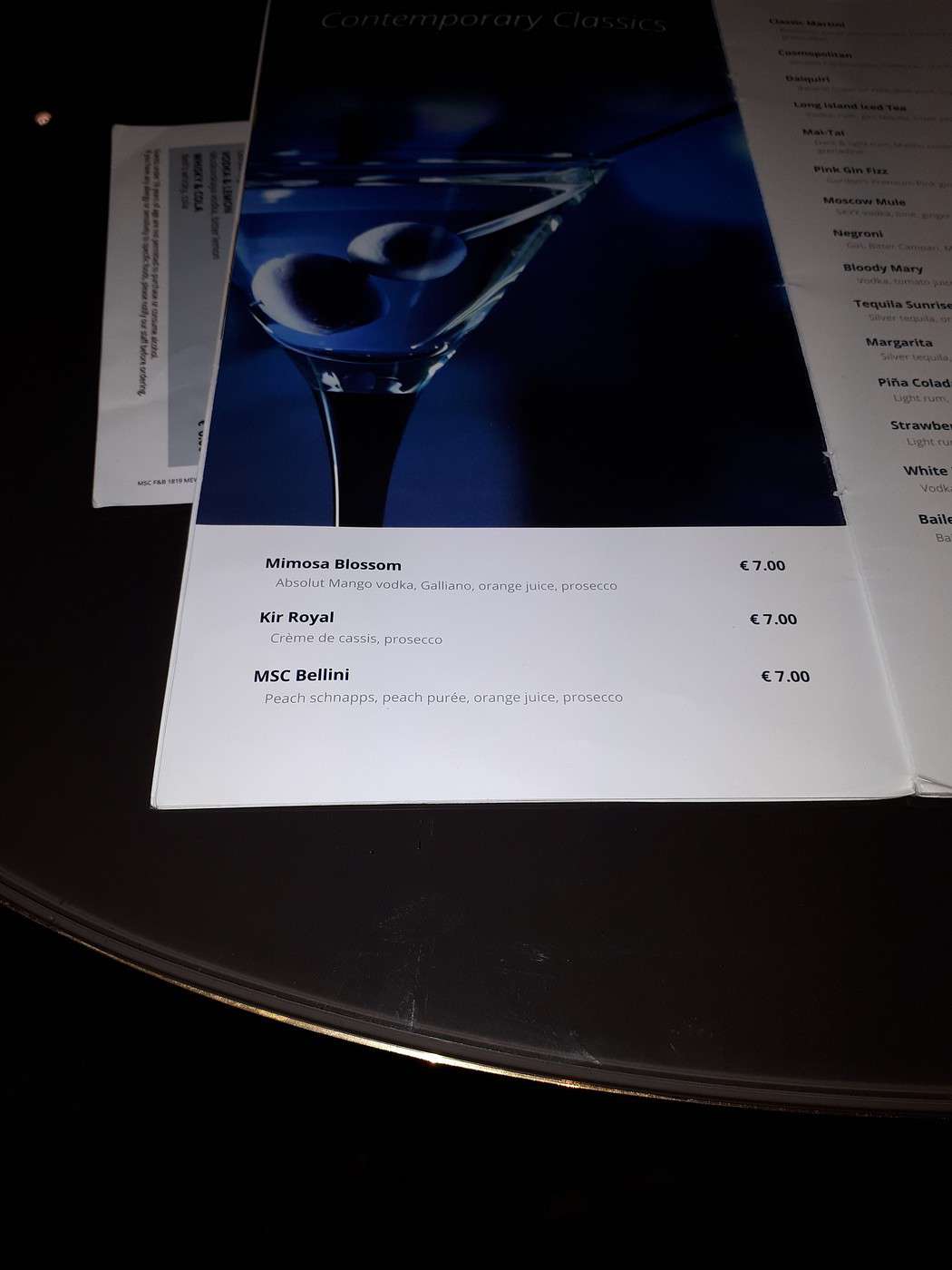 Forfaits boissons MSC Croisière Voyage Forum