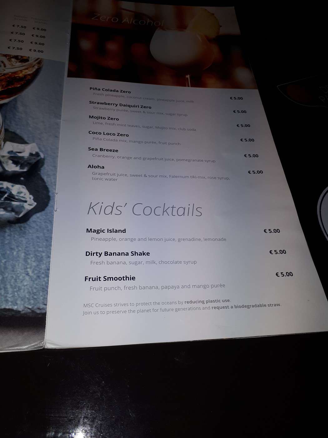 Forfaits boissons MSC Croisière Voyage Forum