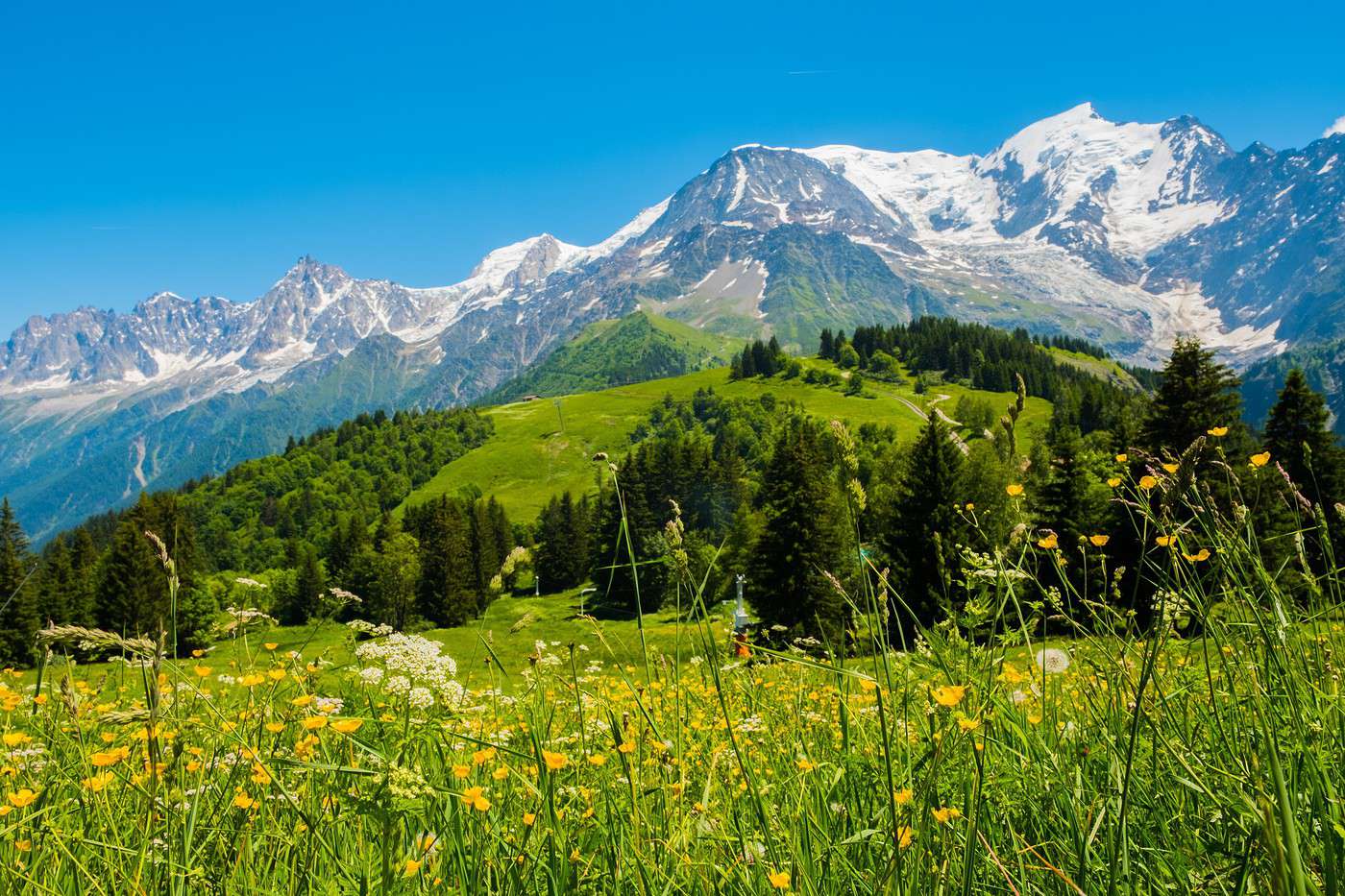 Massif du Mont-Blanc, Haute-Savoie, France Massif du Mont-Blanc, Haute-Savoie, France