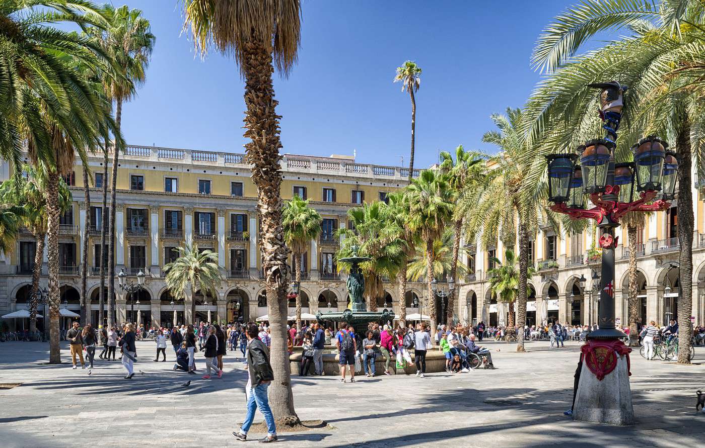 Plaça Reial, Barcelone, Espagne