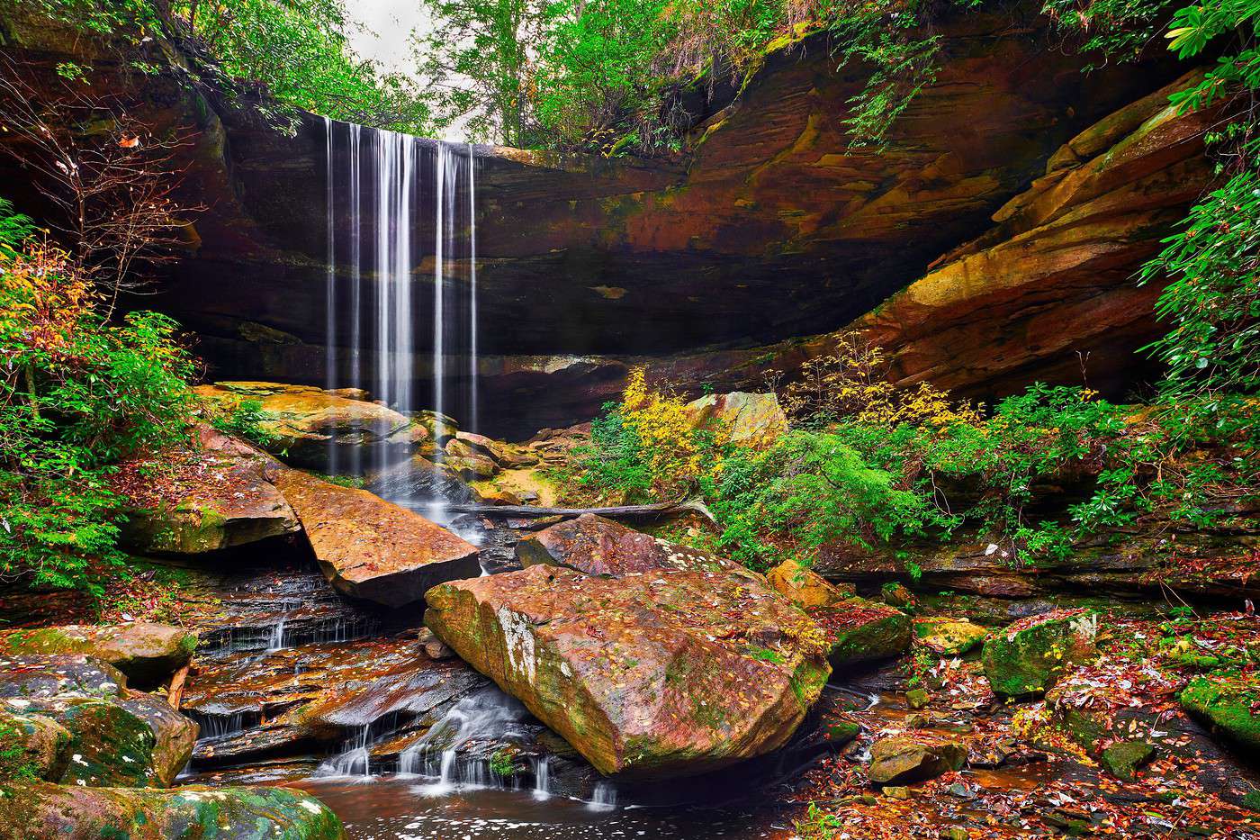 Van Hook Falls, For&ecirc;t nationale Daniel Boone, Kentucky, &Eacute;tats-Unis