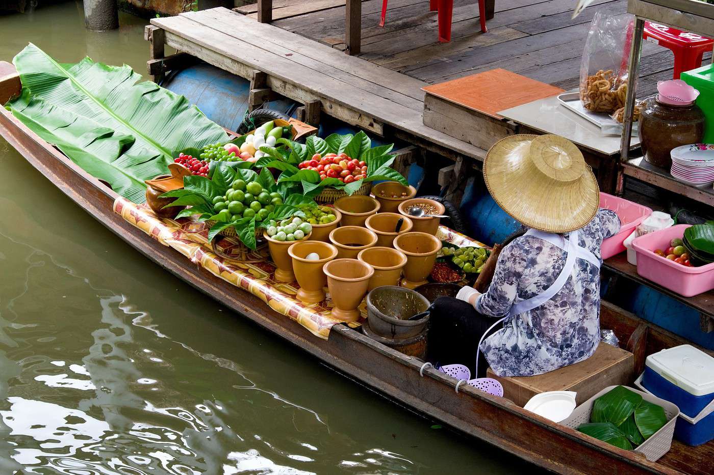 Taling Chan floating market, Bangkok, Thaïlande