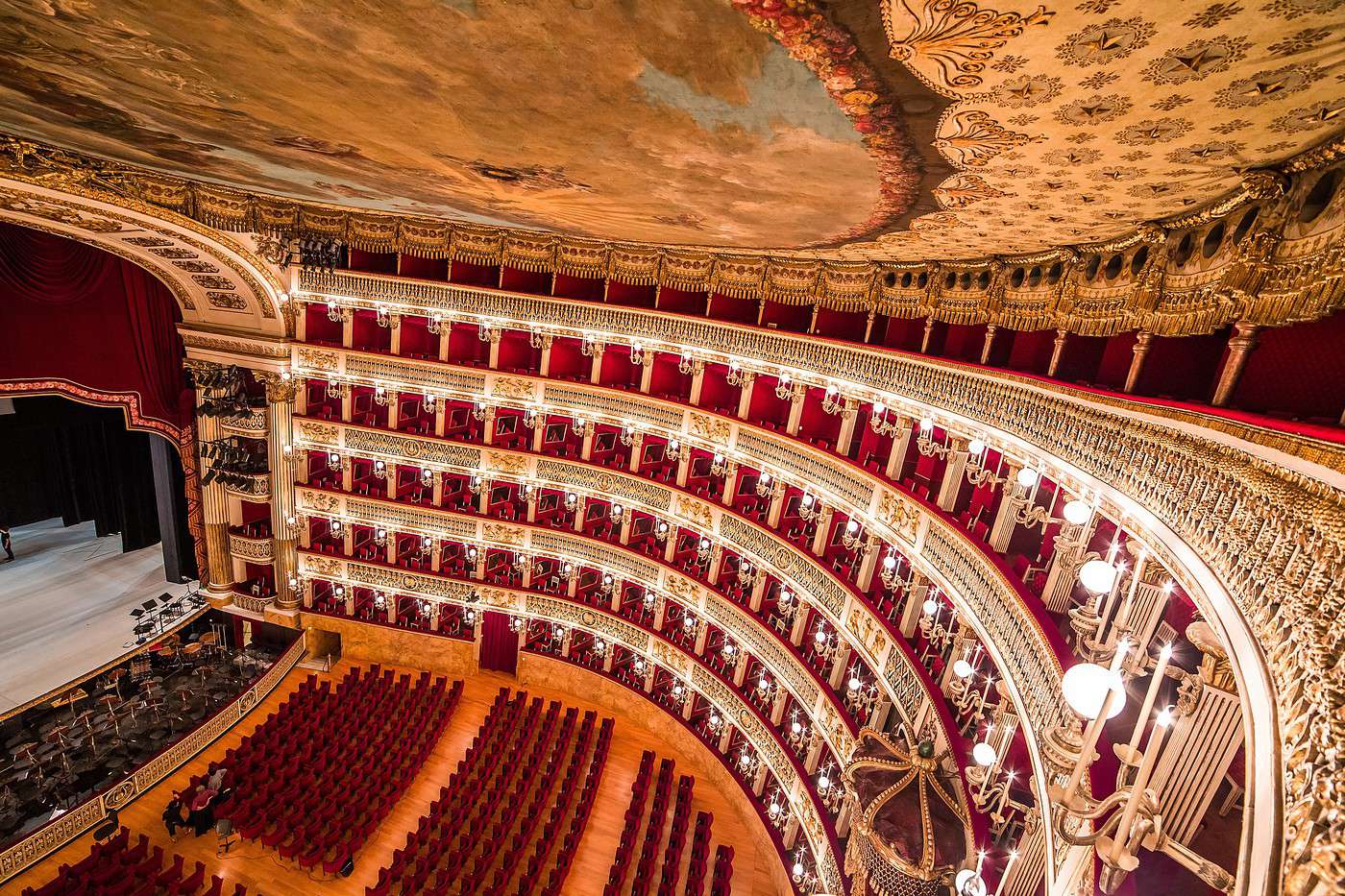 Th&eacute;&acirc;tre San Carlo, Naples, Italie