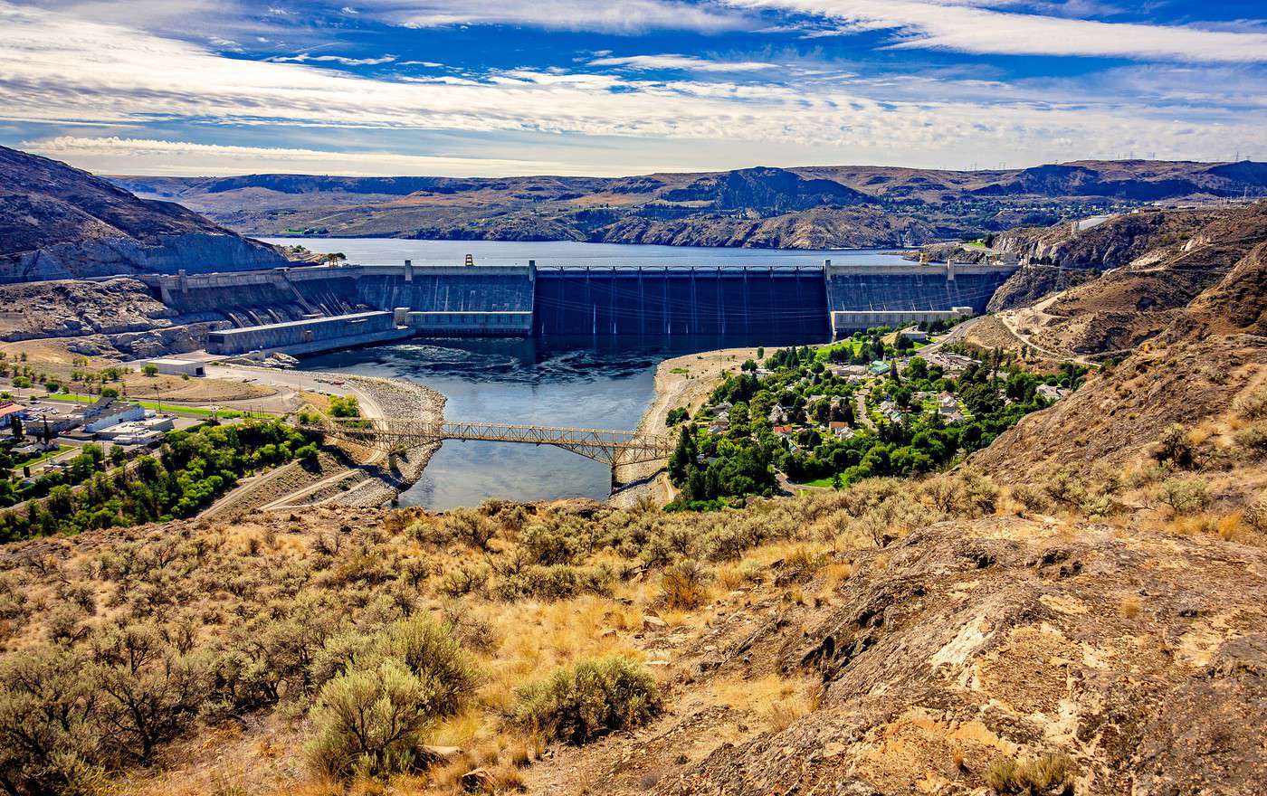 Barrage de Grand Coulee, Washington, &Eacute;tats-Unis