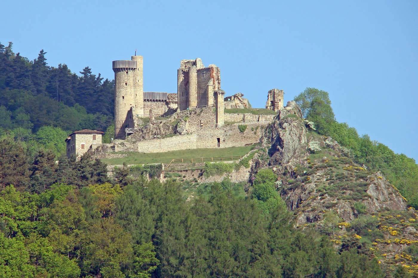 Ch&acirc;teau de Rochebaron, Haute-Loire, France