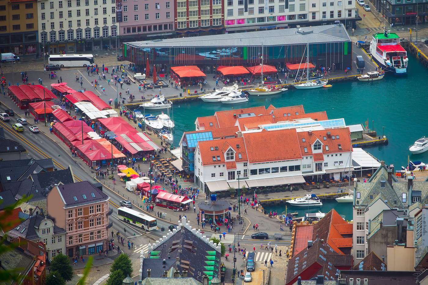Place du march&eacute;, Bergen, Norv&egrave;ge
