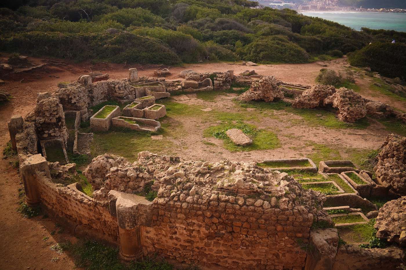 Ruin of old mausoleum, Tipasa, Alg&eacute;rie