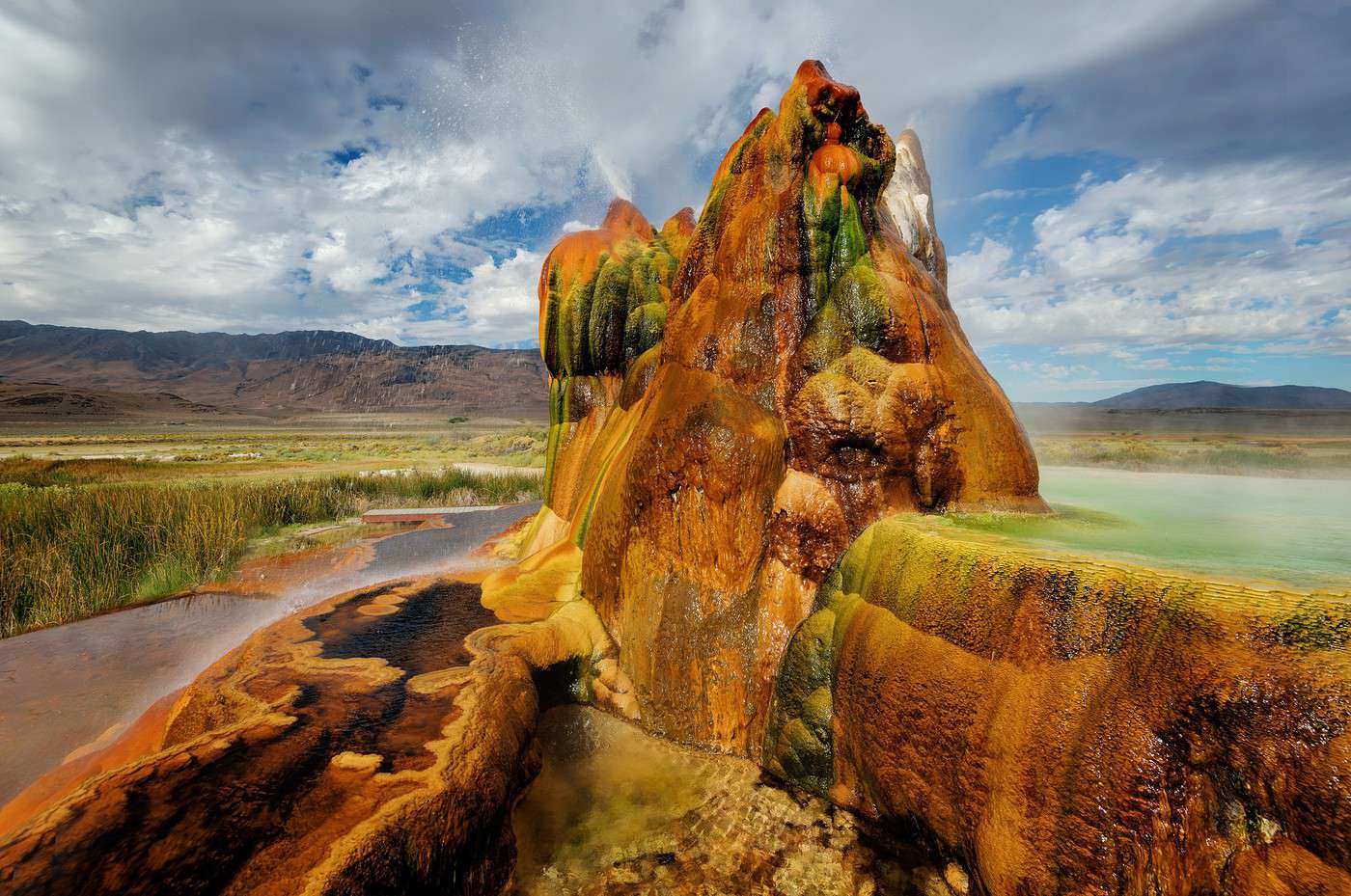 Fly Geyser, d&eacute;sert de Black Rock, Nevada, &Eacute;tats-Unis