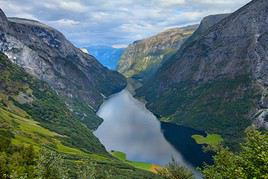 Fjord de Naeroyfjord, Norv&egrave;ge