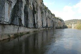 Chemin de halage de Ganil, Saint-Cirq Lapopie, Lot, France