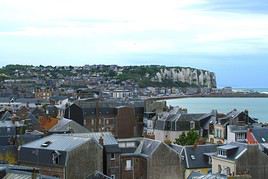 Le Tr&eacute;port vu de Mers-les-Bains, Seine-Maritime, France