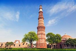 Minaret de Q&ucirc;tb Minar, Delhi, Inde