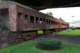 Viejo vagon de trenes museo ferroviario, Temuco, Chili