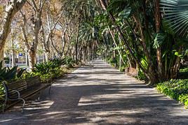 Paseo del Parque, Malaga, Espagne