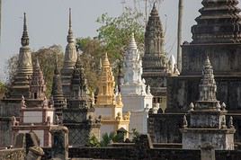 Temples, Kampong Cham, Cambodge