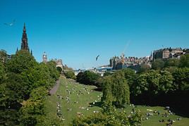 Jardins de Princes Street, Edimbourg, Grande Bretagne