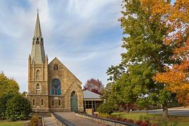 Facade of St. Paul's Lutheran Church, Hahndorf, Australie-M&eacute;ridionale, Australie